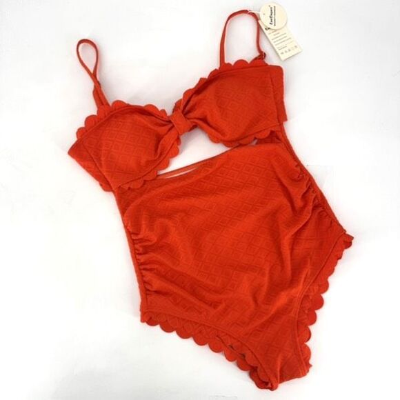 Orange Maternity Swim One Piece - Picture 6 of 13